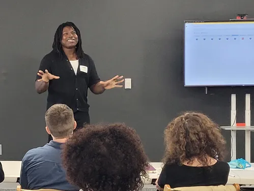 Person presenting to group