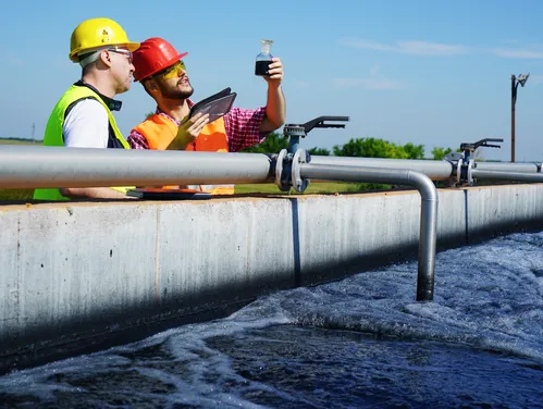 Water quality technicians at work