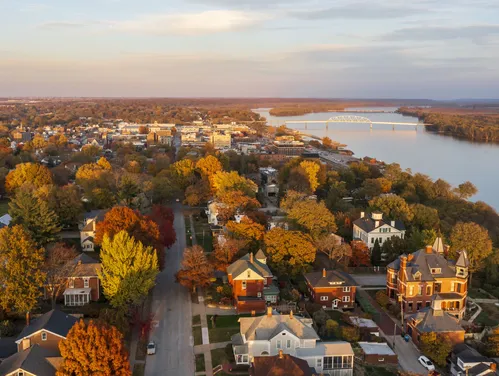 Aerial view of a city 