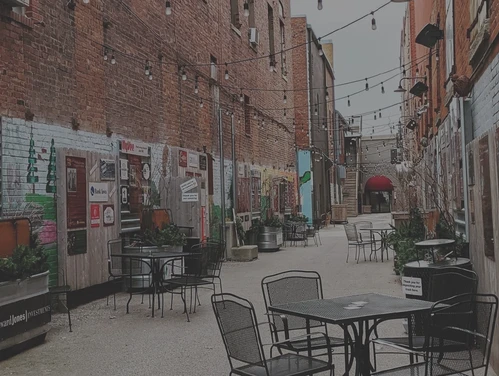 Outdoor tables and chairs