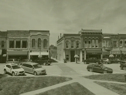 Downtown Winterset shops