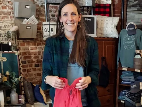 Anna Wilson of Glyn Mawr- The Local in front of things for sale