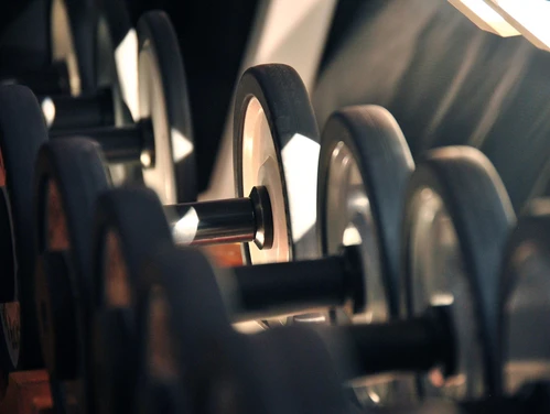 Close up of weights