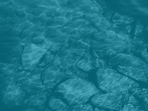 Water flowing over rocks