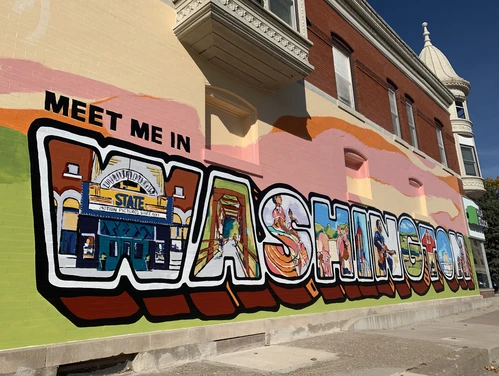mural that reads "washington"