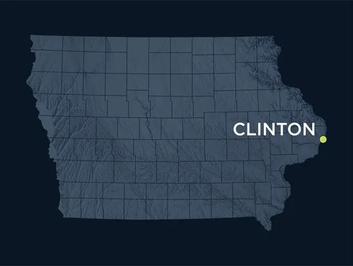 Map showing the location of Clinton