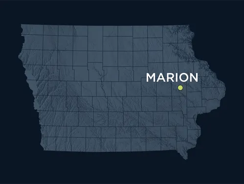 Map showing the location of Marion