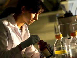 Woman working in a lab