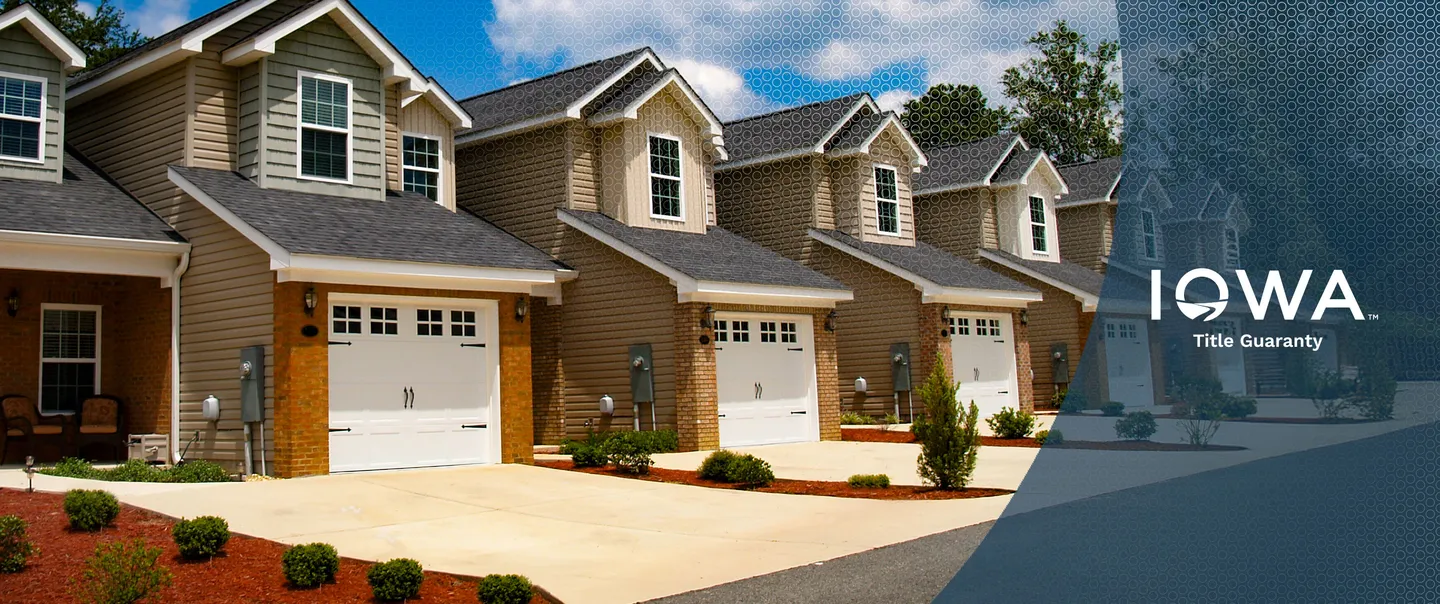 Front view of town homes