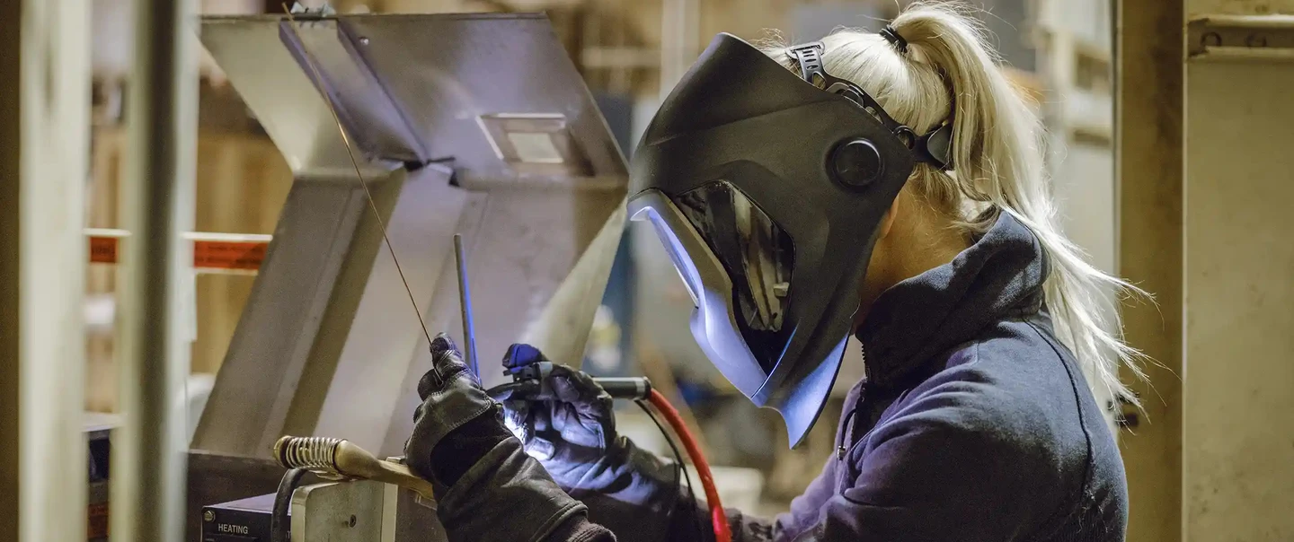 woman welding