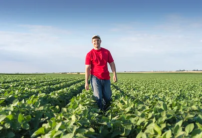 Young Farmer in field