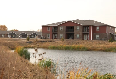 Housing complex with cars 