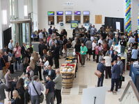 lobby full of people at a conference