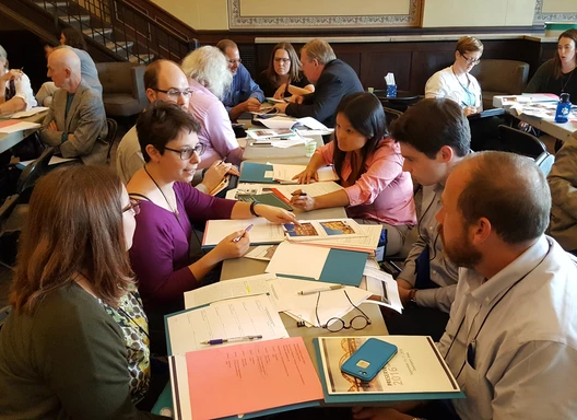 People sitting together at a table