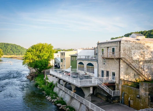 riverfront buidings in Elkader Iowa