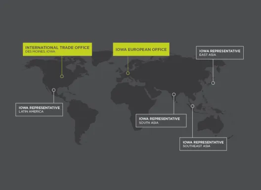 Iowa's International Trade map