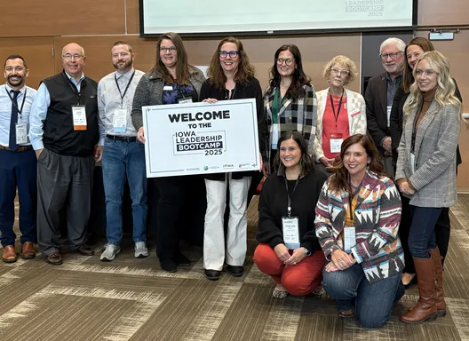 participants of the 2025 leadership bootcamp holding a sign for the event