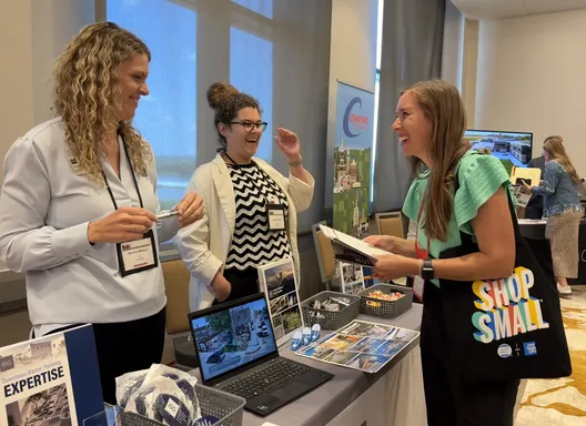 Exhibitors at the Iowa Downtown Conference