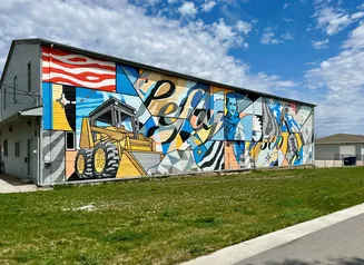 Mural along a bike trail