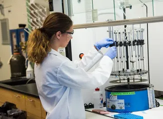 Scientist working in a lab