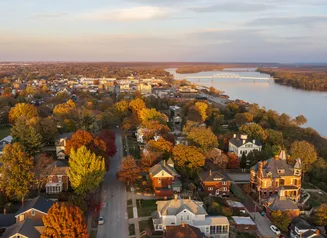 Aerial view of a city 