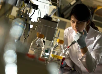 Scientist working in a lab