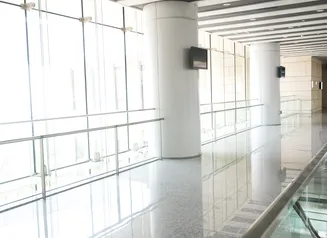 hallway in an office building