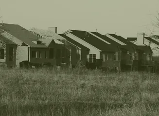 Neighborhood houses under construction