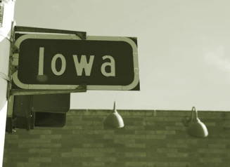 Iowa street sign