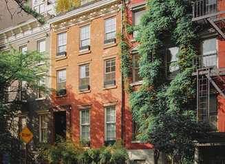 apartment building with greenery