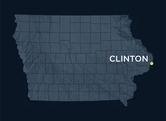 Map showing the location of Clinton