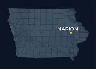 Map showing the location of Marion