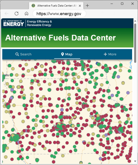 alternative fueling station locator map