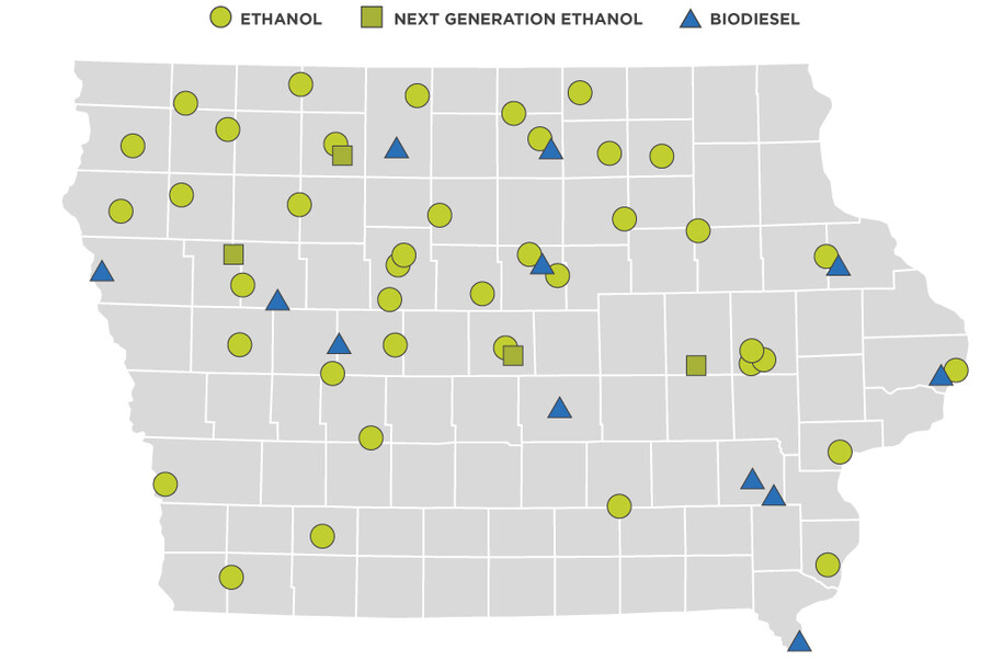 Map of Ethanol & Biodiesel Facilities in Operation