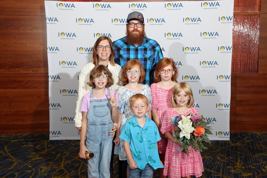 Family at awards ceremony