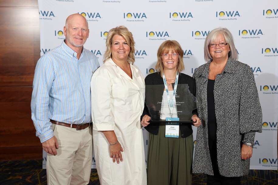 Small group of award recipients