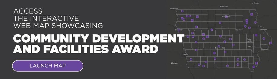 Link that launches the interactive map for the Community Facilities and Services awards.  Link launches in a new window.